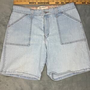 Levi's 550 Relaxed Light Wash Denim Shorts Size 12 Contrast Stitch